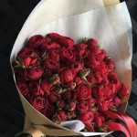 25 веток красных кустовых пионовидных роз 25 веток красных кустовых пионовидных роз
